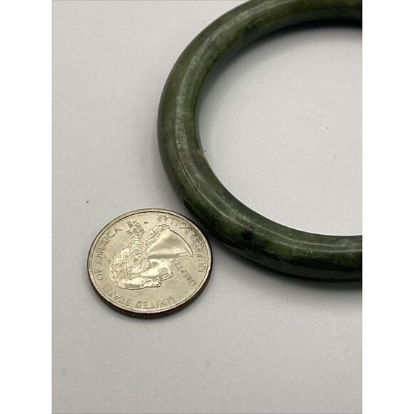 Jade Bangle Vintage Bracelet Estate 7” Natural - 173 carats - Picture 9 of 10